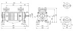 Габарит вакуумного насоса vh40